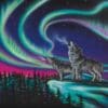 Sky Dance - Wolf Song 10x8" or 18x12" Art Plaques by Artist Amy Keller-Rempp