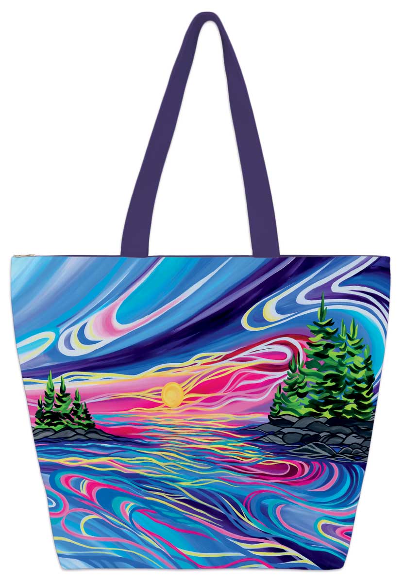 Reflect & Grow With Love 20" x 15" Tote Bag by Artist Shawna Boulette Grapentine