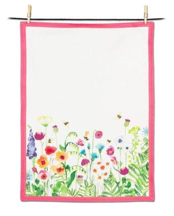 20" x 28" Bumble Bee Garden Tea Towel