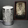 7" Silver Forest Touch Sensor Lamp with Scented Oil Holder