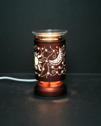 6.5" Galaxy Copper Finish Touch Sensor Light with Scented Wax Glass Holder