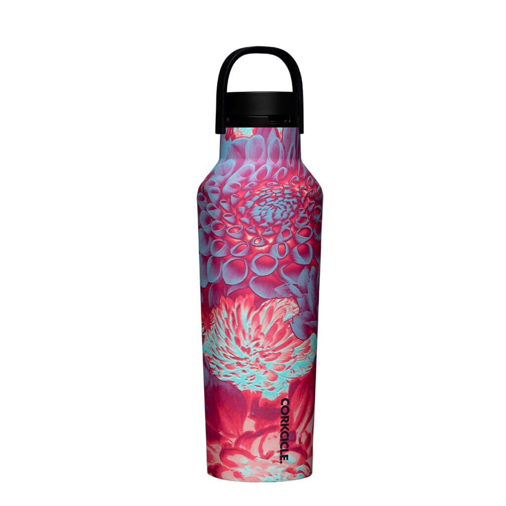 Corkcicle 20 oz Sport Canteen Dopamine Floral Triple Insulated Water