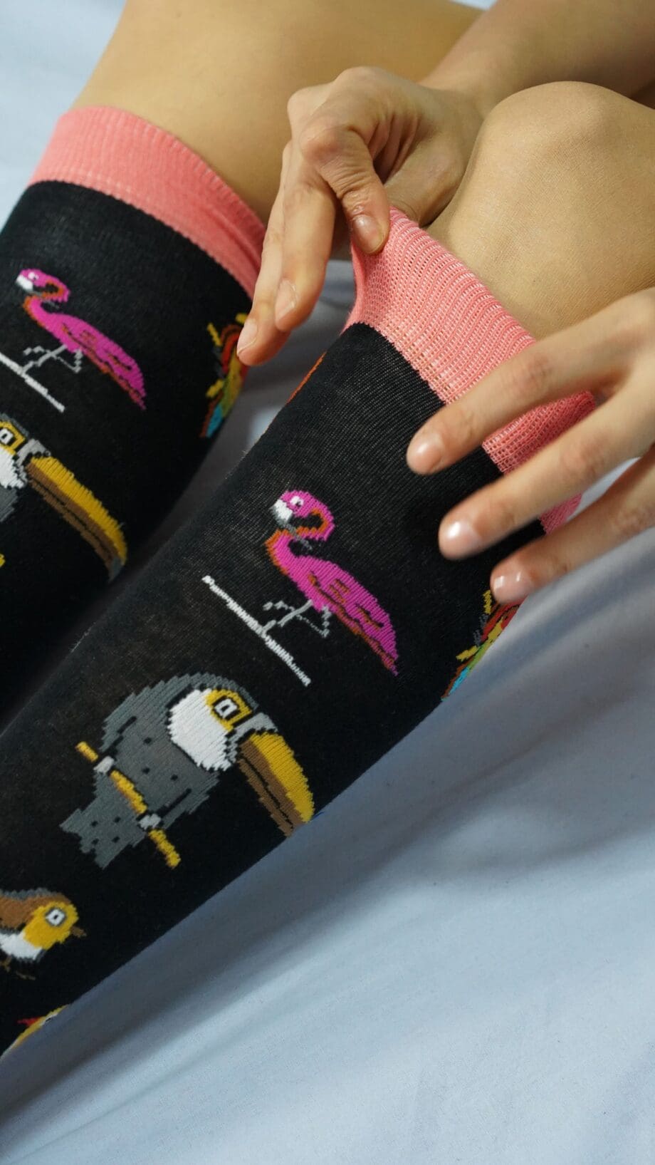 "Wild Birds" Women's Knee High Socks by Socks n Socks