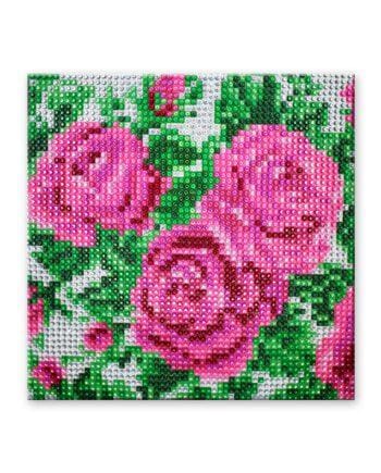 6.3" x 6.3" Rose Bush Diamond Art Kit by Craft Medley