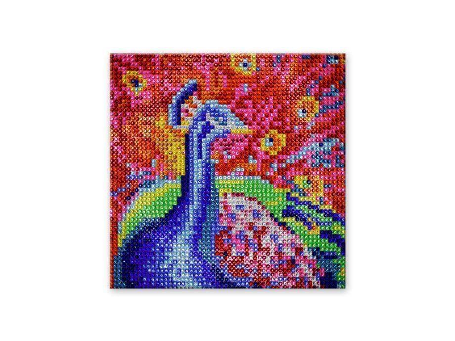6.3" x 6.3" Peacock Diamond Art Kit by Craft Medley