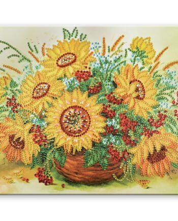 12"x 16" Sunflower Pot Diamond Art Kit by Craft Medley