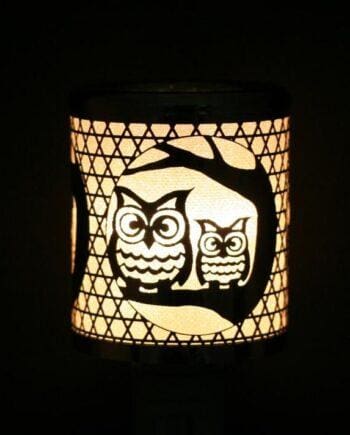 4" Silver Loving Owls Aluminum Machine Crafted Night Light