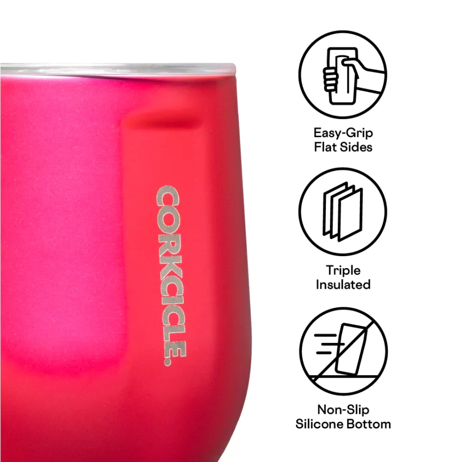 Corkcicle 12 oz. Stemless Wine Tumbler Cherry Blossom