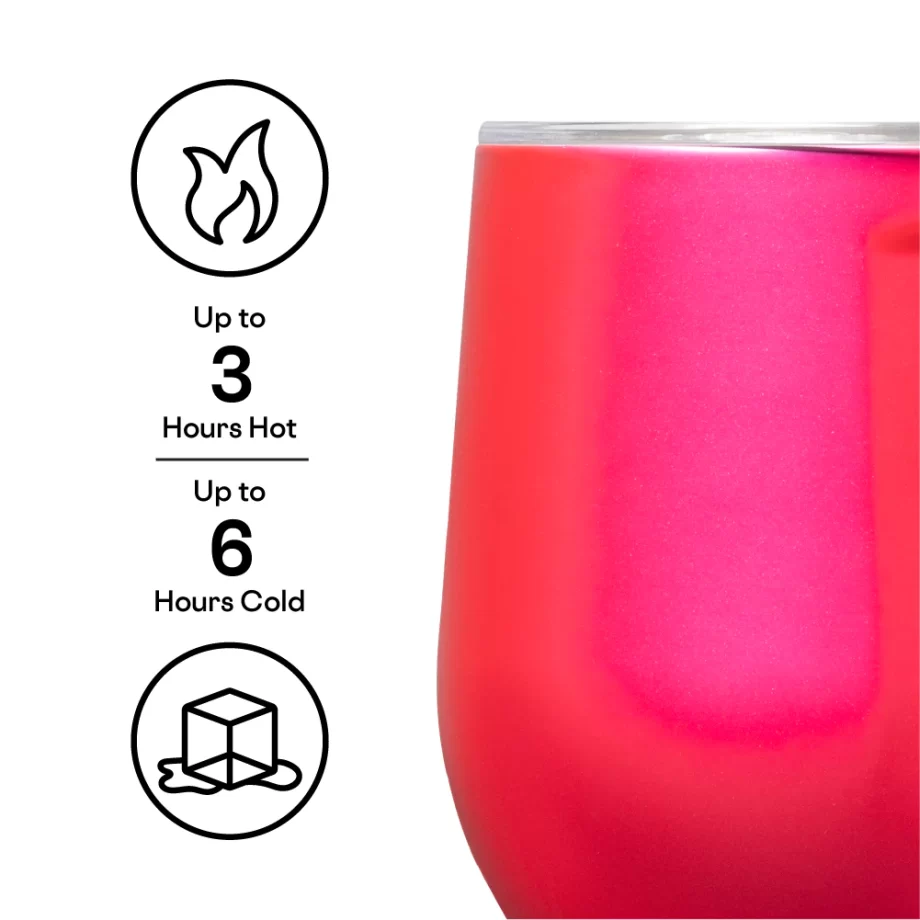 Corkcicle 12 oz. Stemless Wine Tumbler Cherry Blossom