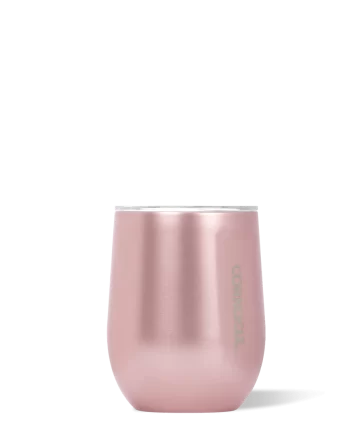 Corkcicle 12 oz. Stemless Wine Tumbler Rose Metallic