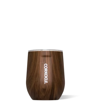 Corkcicle 12 oz. Stemless Wine Tumbler Walnut Wood