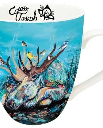 Sweet Dreams Moose Signature Mug by Indigenous Artist Carla Joseph