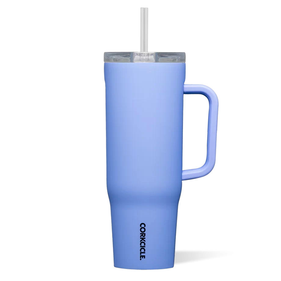 Corkcicle 40oz Cruiser Periwinkle Tumbler with Handle and Straw