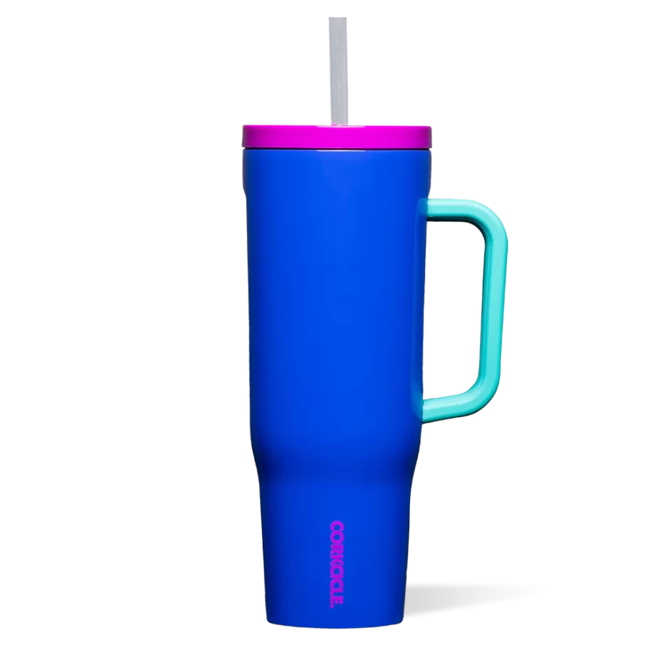 Corkcicle 40oz Cruiser 80s Windbreaker Tumbler with Handle and Straw