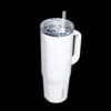 Corkcicle Cruiser 40oz Tumblers with Handle and Straw Gloss White