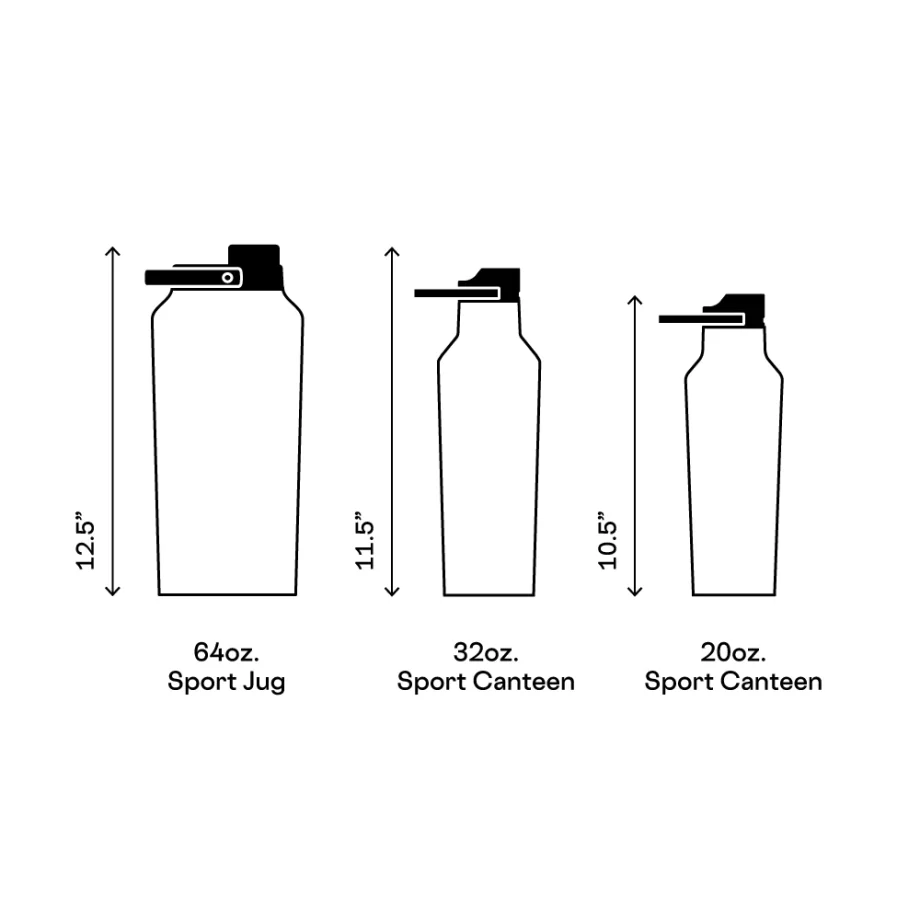 Corkcicle 32 oz Sport Canteen Size Comparision