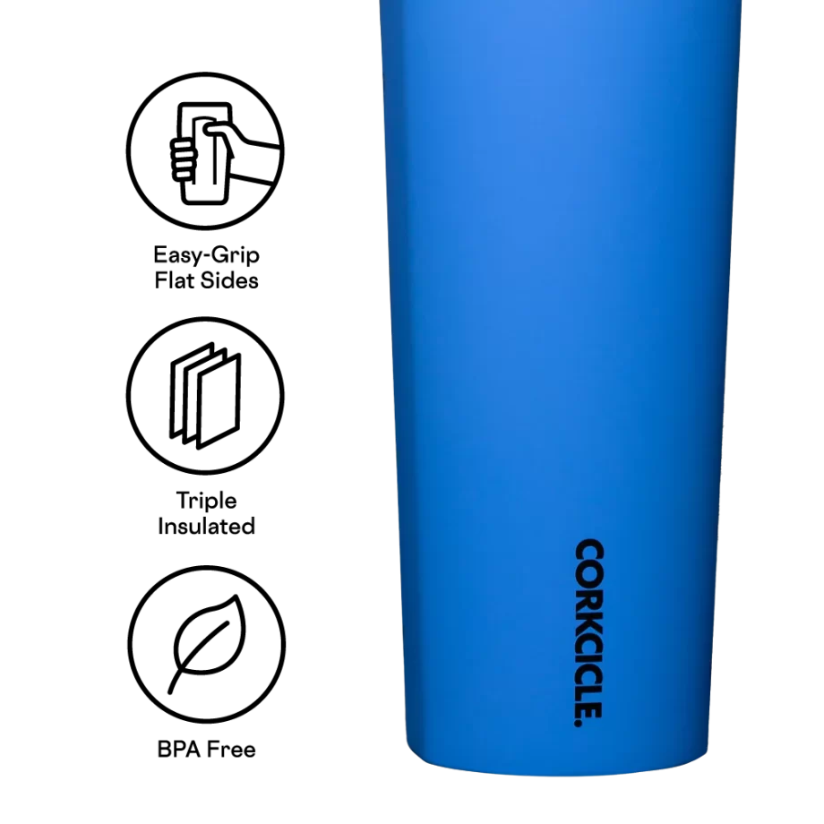 Corkcicle 20 oz Sport Canteen Pacific Blue Water Bottle with quick sip lid