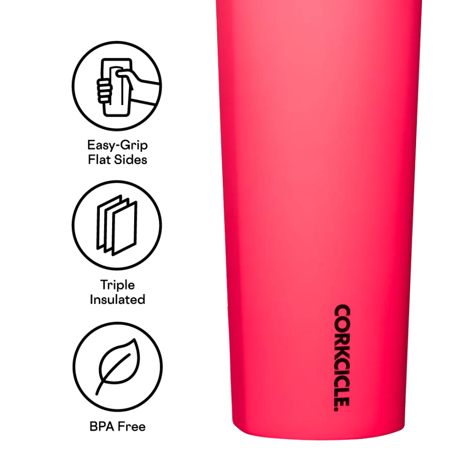 Corkcicle 20 oz Sport Canteen Paradise Punch Water Bottle with quick sip lid