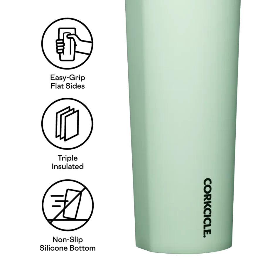 Corkcicle 20 oz Sport Canteen Sage Mist Water Bottle with quick sip cap