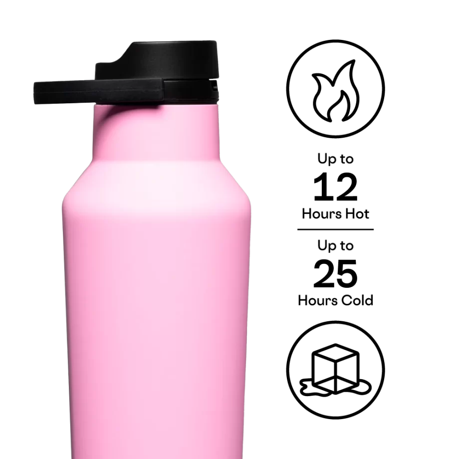 Corkcicle 32 oz Sport Canteen in Sun-Soaked Pink