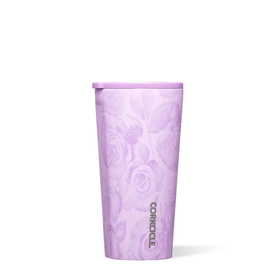 Corkcicle 16 oz Tumbler Forget Me Not Pink with sliding & shatterproof Lid