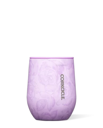 Corkcicle 12 oz Stemless Wine Tumbler Forget Me Not Pink