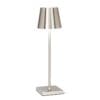 15" Classic Shade LED Table lamp in Silver