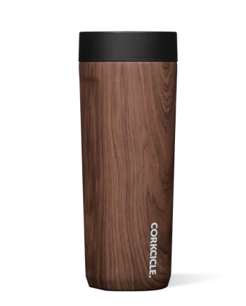 Corkcicle 17 oz Commuter Cup Walnut Wood Travel Mug