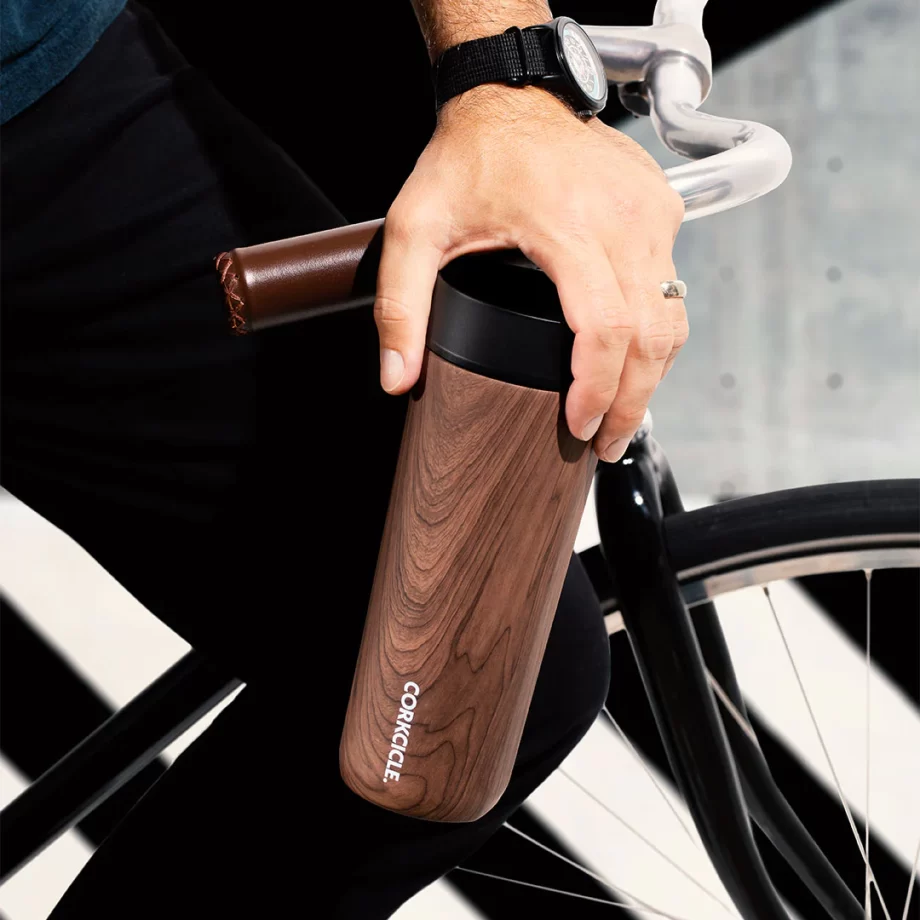 Corkcicle 17 oz Commuter Cup Walnut Wood Travel Mug