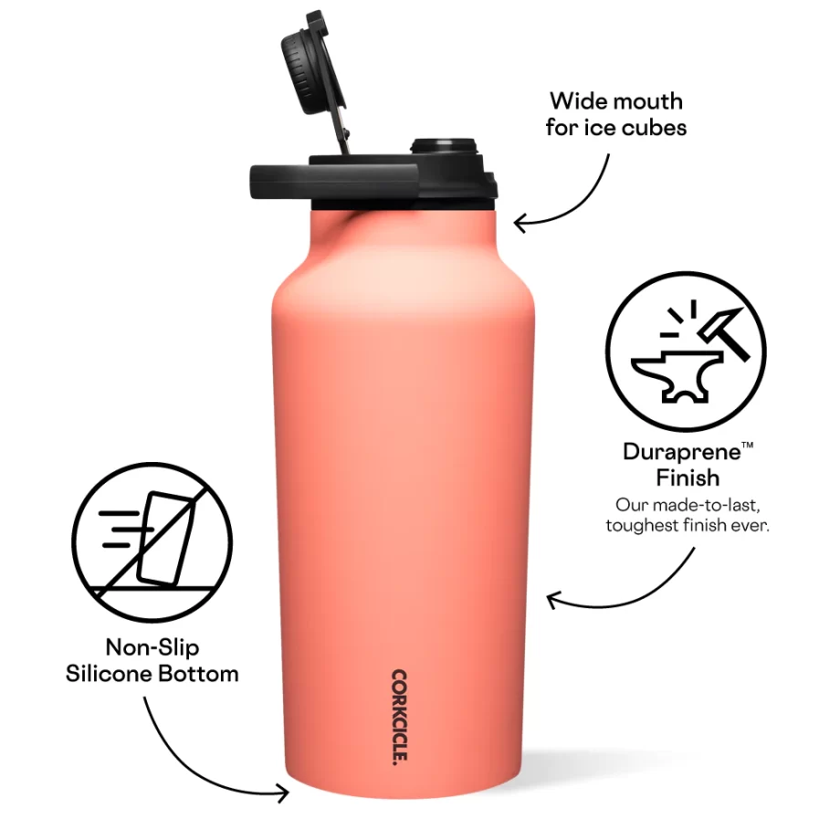 Corkcicle 64 oz Sport Jug Coral