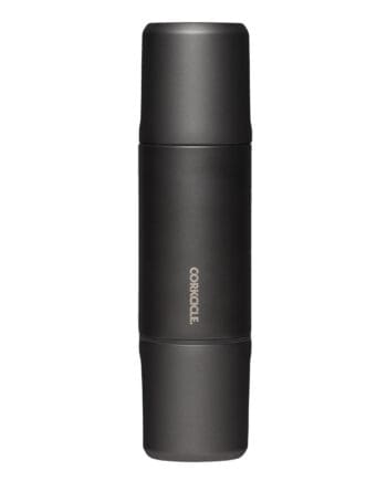 Corkcicle 36 oz Traveler Ceramic Slate Thermos with 2 Lid Cups