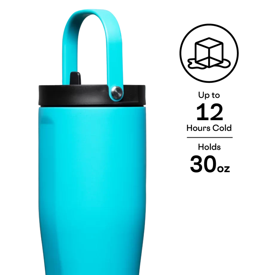 Corkcicle 30 oz Go Cup XL Capri Blue Tumbler