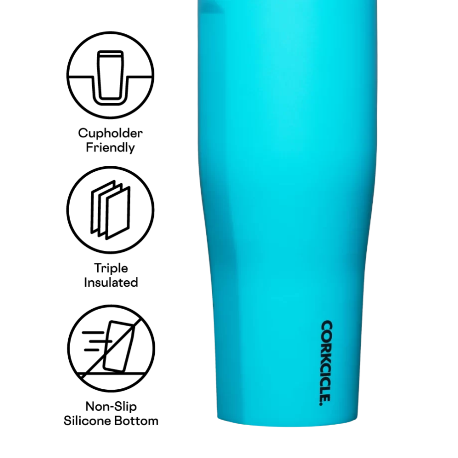 Corkcicle 30 oz Go Cup XL Capri Blue Tumbler