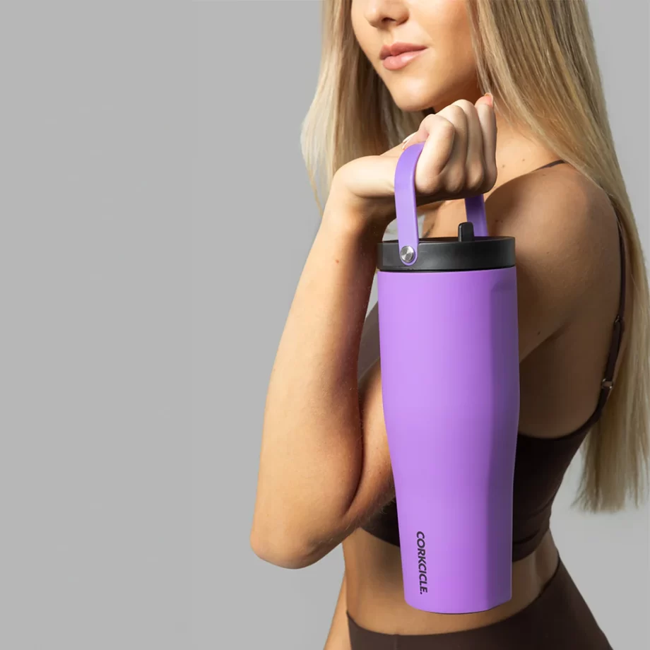 Corkcicle 30 oz Go Cup XL Varsity Purple Tumbler