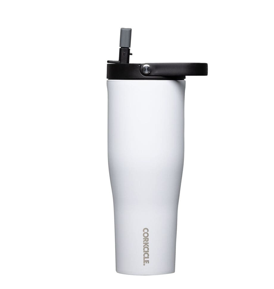 Corkcicle 30 oz Go Cup XL Gloss White Tumbler