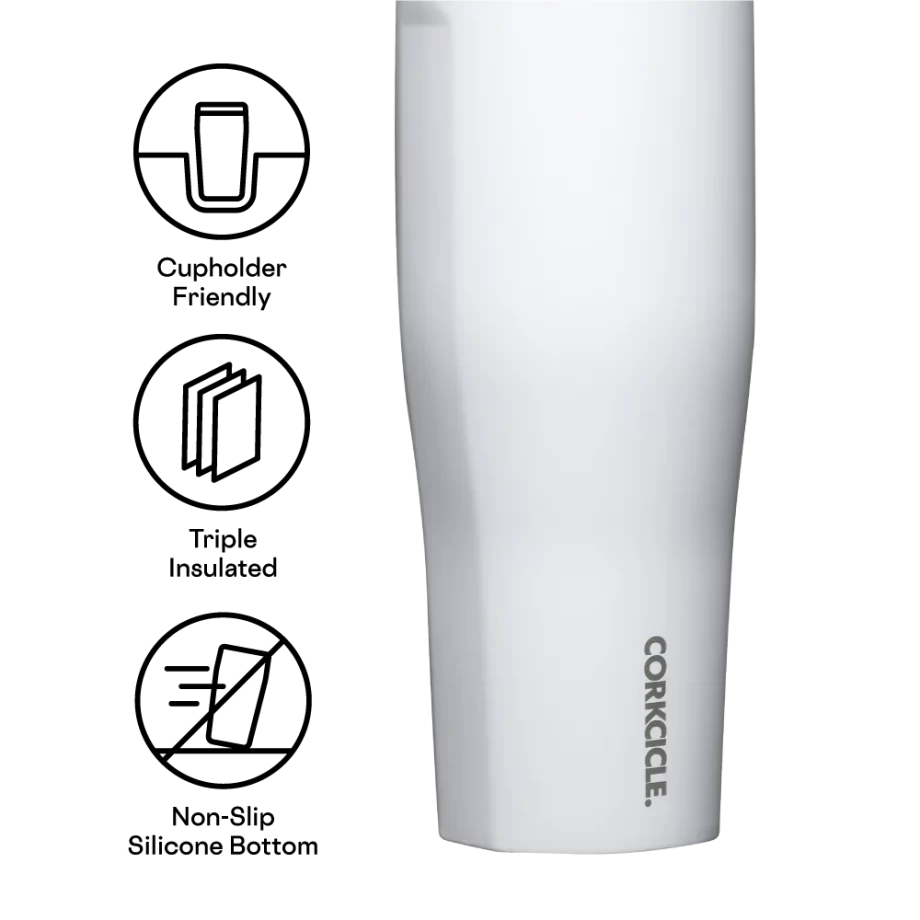 Corkcicle 30 oz Go Cup XL Gloss White Tumbler