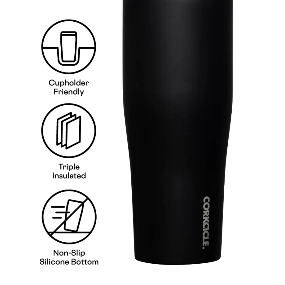 Corkcicle 30 oz Go Cup XL Matte Black Tumbler