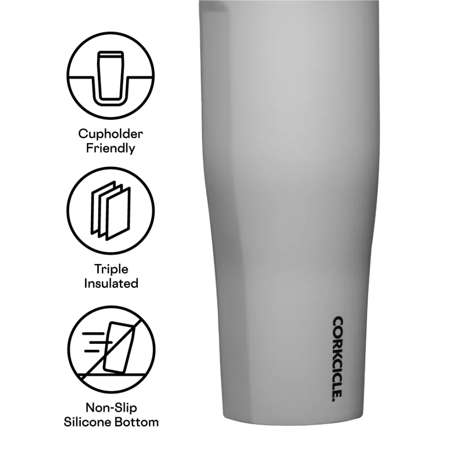 Corkcicle 30 oz Go Cup XL River Rock (Grey) Tumbler