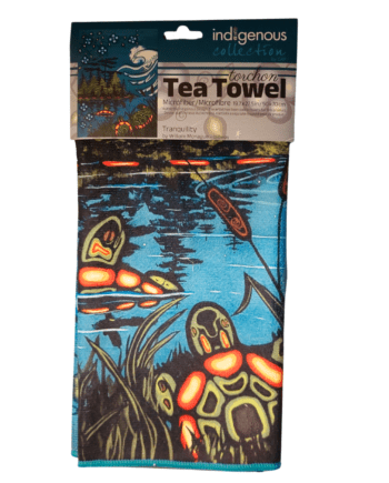 50x70cm Tranquility Microfiber Tea Towel designed by Indigenous Artist William Monague