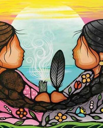 180x90cm Sharing Knowledge Large Bath Beach Towel Designed by Indigenous Artist Jackie Traverse