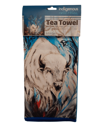 50x70cm Buffalo Spirit Micofiber Tea Towel designed by Indigenous Artist Karen Erickson