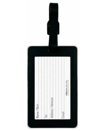 Art luggage Tag Address Section on back of tag