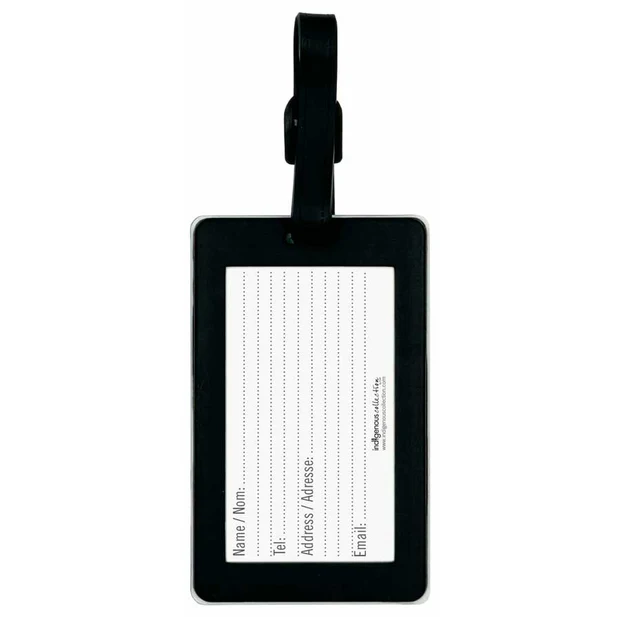 Art luggage Tag Address Section on back of tag