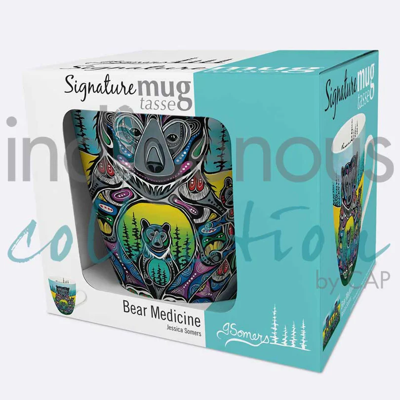 "Bear Medicine" 18 oz. Signature Mug Designed by Artist Jessica Somers - Image 2