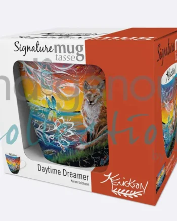 day dreamer (fox) mug box designed by indigenous artist karen erickson