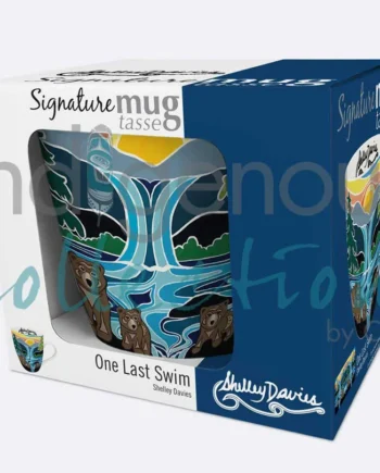 one last swim 18oz mug box designed by indigenous artist shelley davies
